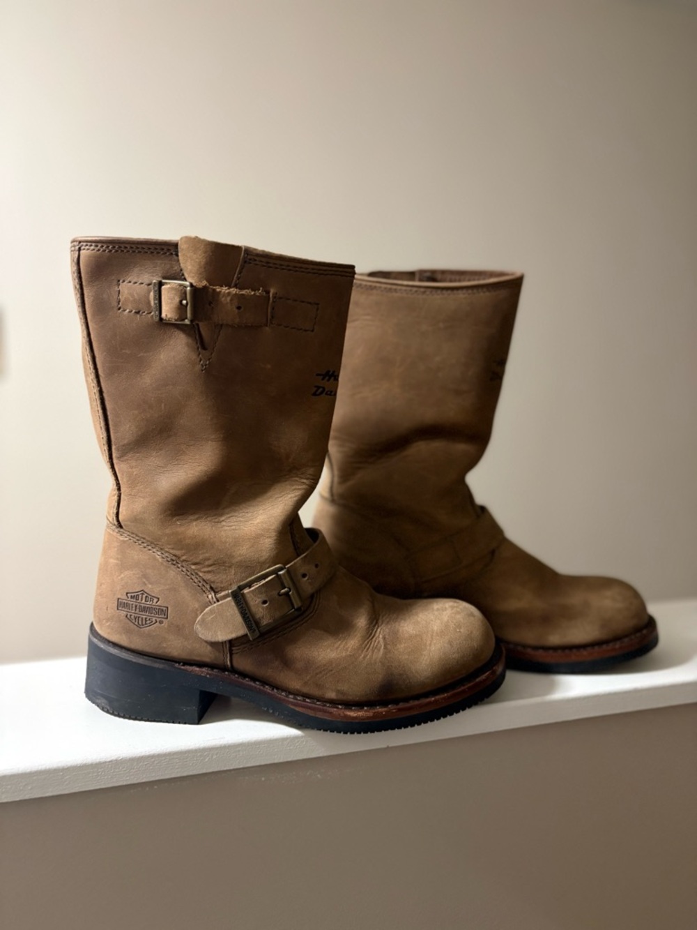 Harley-Davidson Brown Leather Engineer Boots